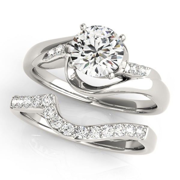 Bypass Swirl Engagement Rings