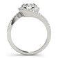 Bypass Round Halo Engagement Ring