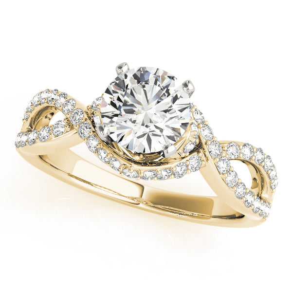 Nature Inspired Twisted Floral Engagement Ring