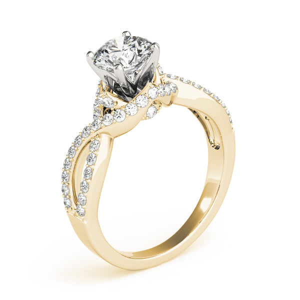 Nature Inspired Twisted Floral Engagement Ring