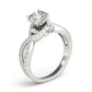 Nature Inspired Twisted Floral Engagement Ring