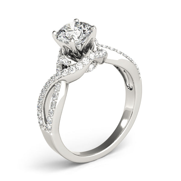 Nature Inspired Twisted Floral Engagement Ring