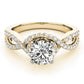 Nature Inspired Twisted Floral Engagement Ring