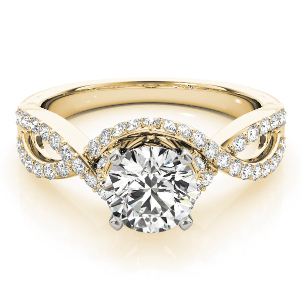 Nature Inspired Twisted Floral Engagement Ring