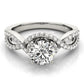 Nature Inspired Twisted Floral Engagement Ring