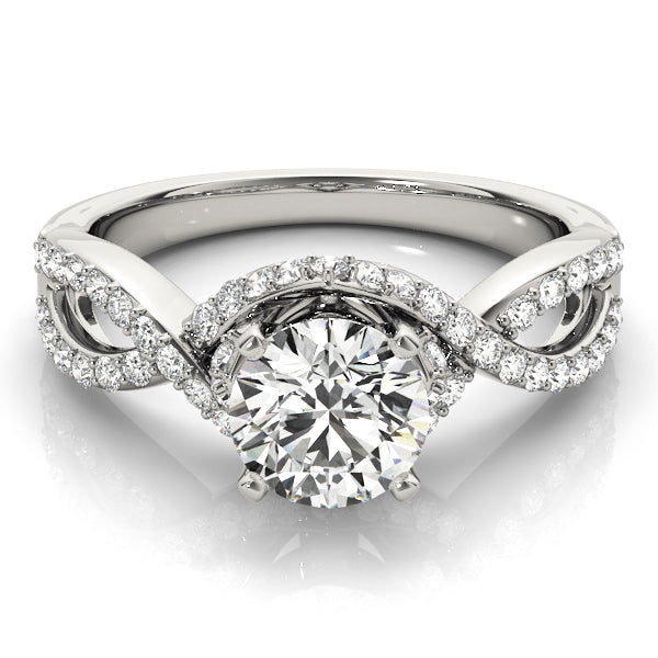 Nature Inspired Twisted Floral Engagement Ring
