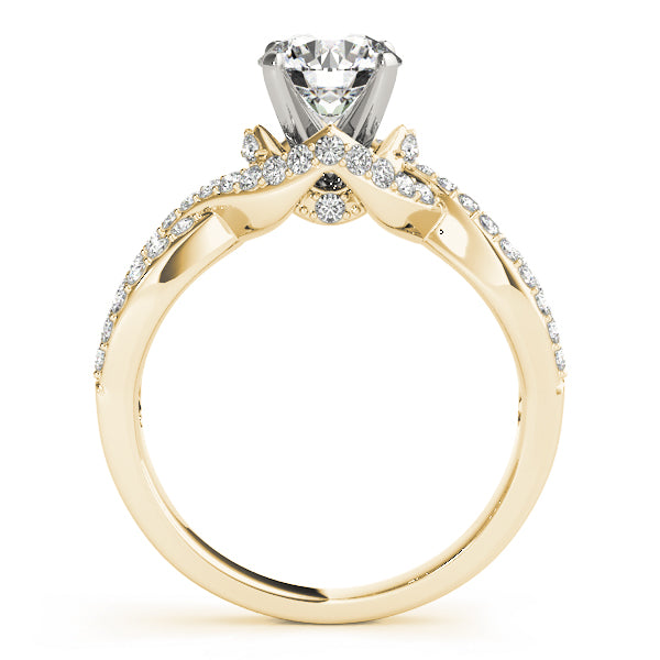 Nature Inspired Twisted Floral Engagement Ring