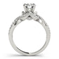 Nature Inspired Twisted Floral Engagement Ring