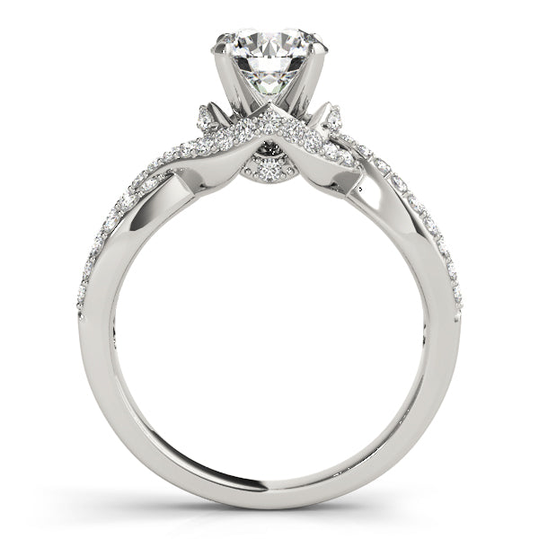 Nature Inspired Twisted Floral Engagement Ring