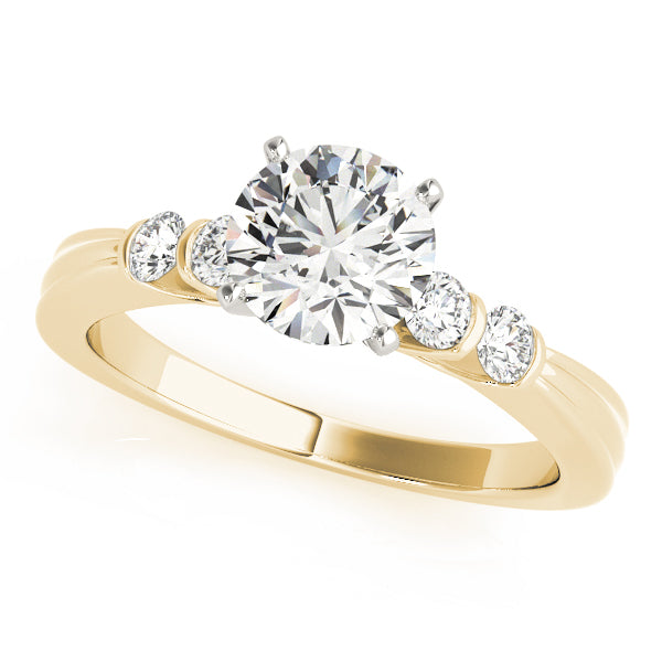 Single Row Prong Set Engagement Rings