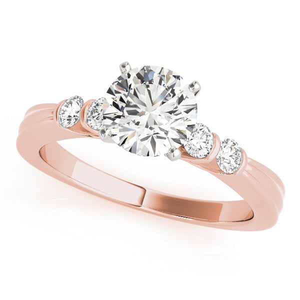Single Row Prong Set Engagement Rings