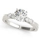 Single Row Prong Set Engagement Rings