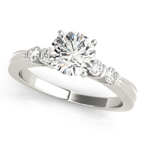 Single Row Prong Set Engagement Rings