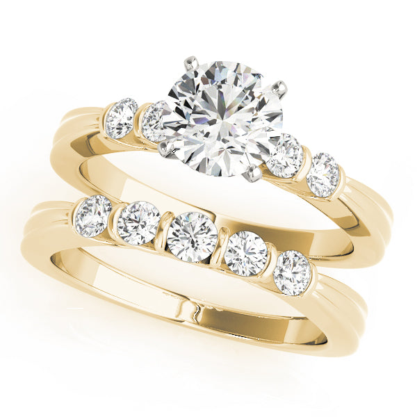 Single Row Prong Set Engagement Rings