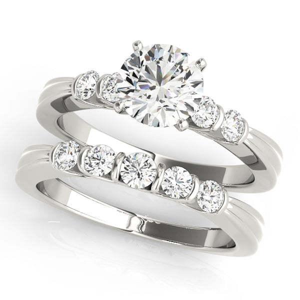 Single Row Prong Set Engagement Rings