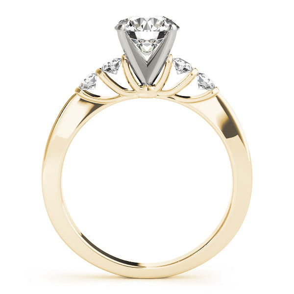 Single Row Prong Set Engagement Rings