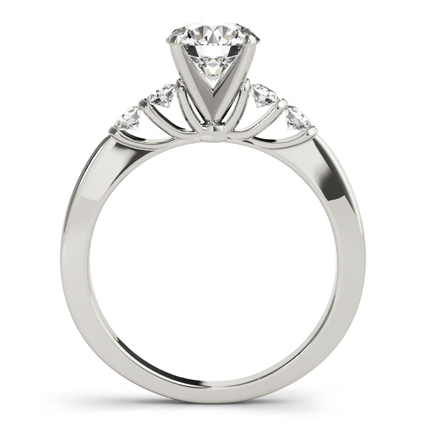 Single Row Prong Set Engagement Rings