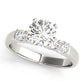Shared Prong Engagement Ring