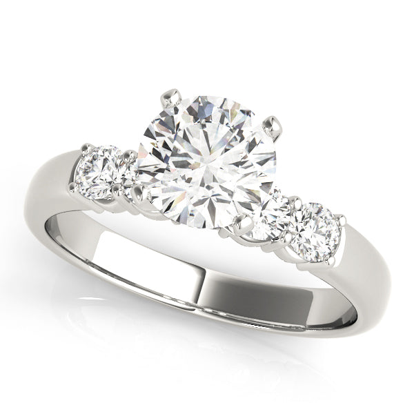 Shared Prong Engagement Ring