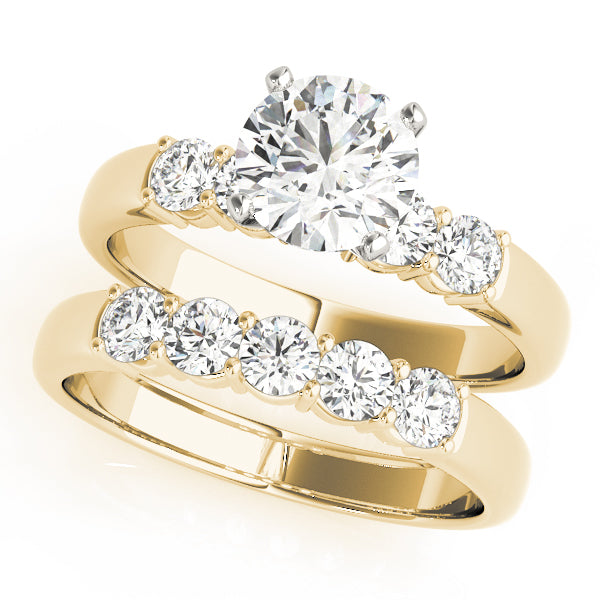 Shared Prong Engagement Ring