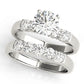 Shared Prong Engagement Ring