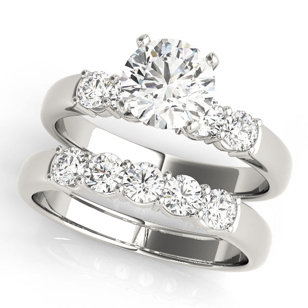 Shared Prong Engagement Ring