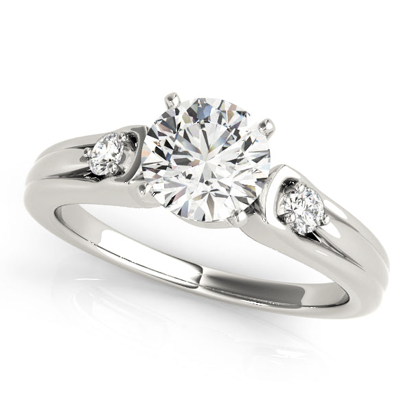 3-Stone Split Shank Engagement Rings