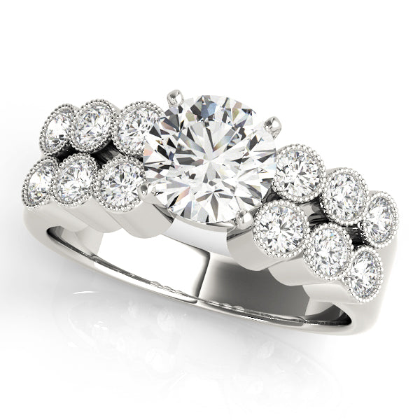 Multirow Milgrain Engagement Rings