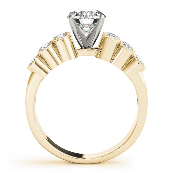Multirow Milgrain Engagement Rings