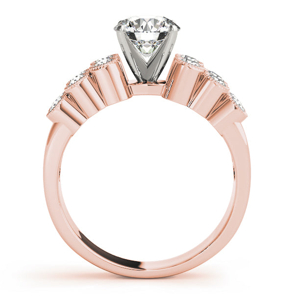 Multirow Milgrain Engagement Rings