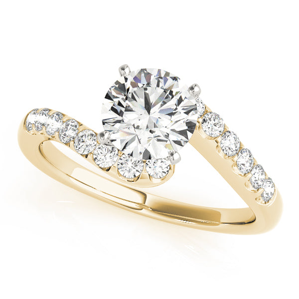 Bypass Split Prong Engagement Rings