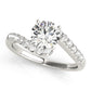 Bypass Split Prong Engagement Rings