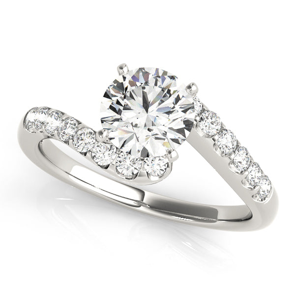 Bypass Split Prong Engagement Rings