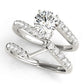 Bypass Split Prong Engagement Rings