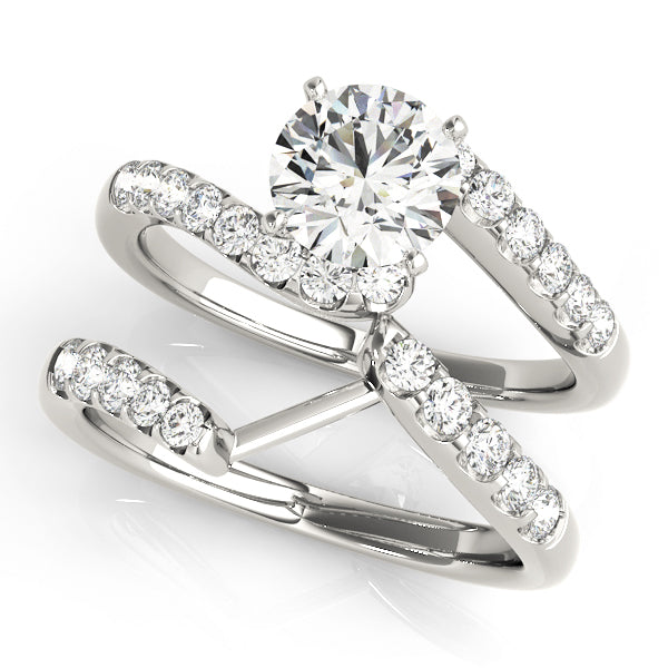 Bypass Split Prong Engagement Rings