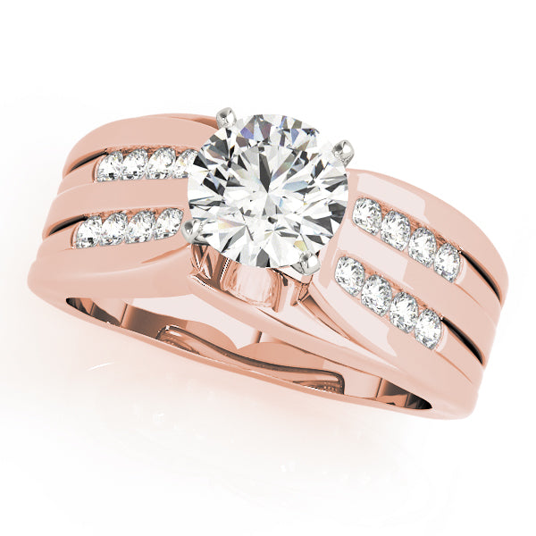Multirow Channel Set Engagement Ring