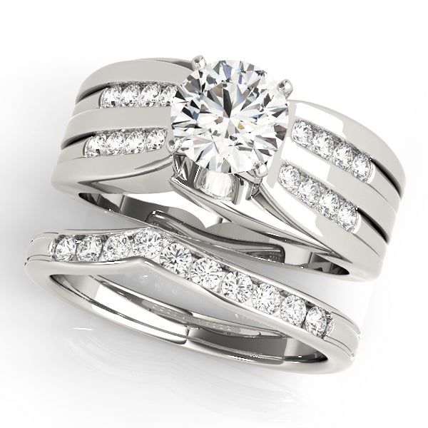 Multirow Channel Set Engagement Ring