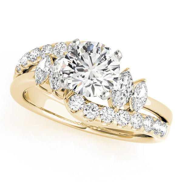 Round & Marquise Bypass Engagement Ring