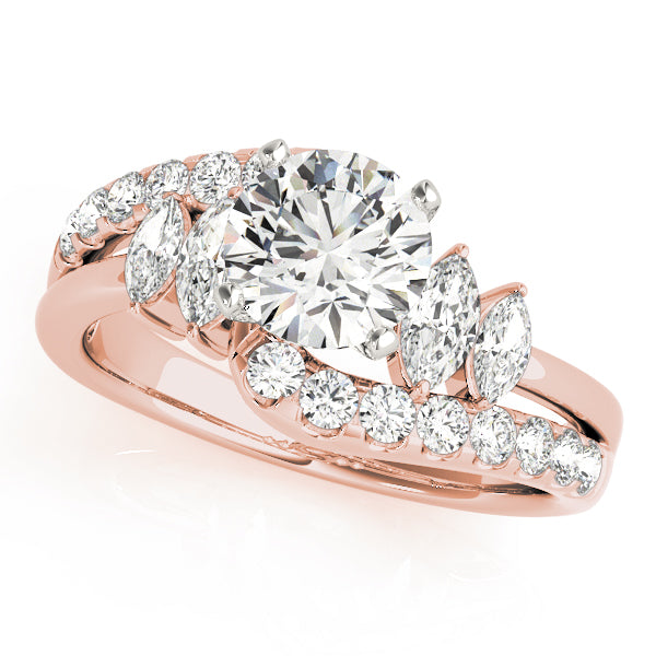 Round & Marquise Bypass Engagement Ring