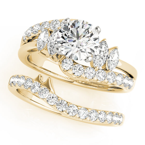 Round & Marquise Bypass Engagement Ring