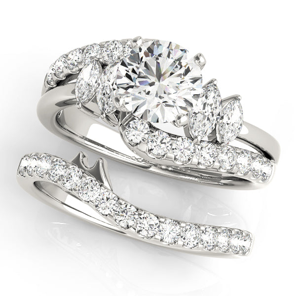 Round & Marquise Bypass Engagement Ring