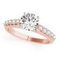 Single Row Shared Prong Engagement Ring