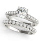 Single Row Shared Prong Engagement Ring