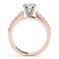Single Row Shared Prong Engagement Ring