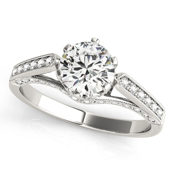 ENGAGEMENT RINGS SINGLE ROW PRONG