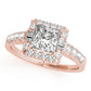 Milgrain Halo Engagement Rings