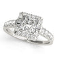 Milgrain Halo Engagement Rings
