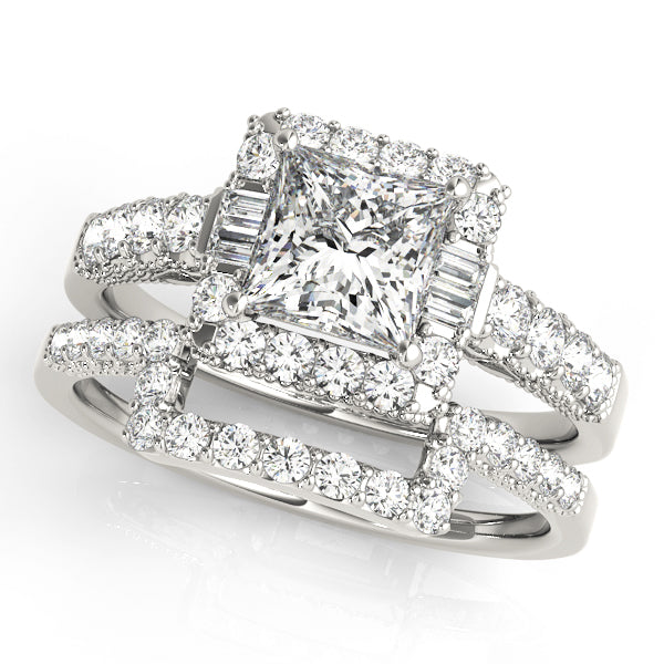 Milgrain Halo Engagement Rings