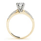 Multirow Pavé Set Engagement Ring