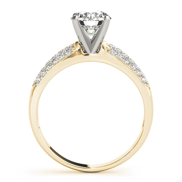 Multirow Pavé Set Engagement Ring